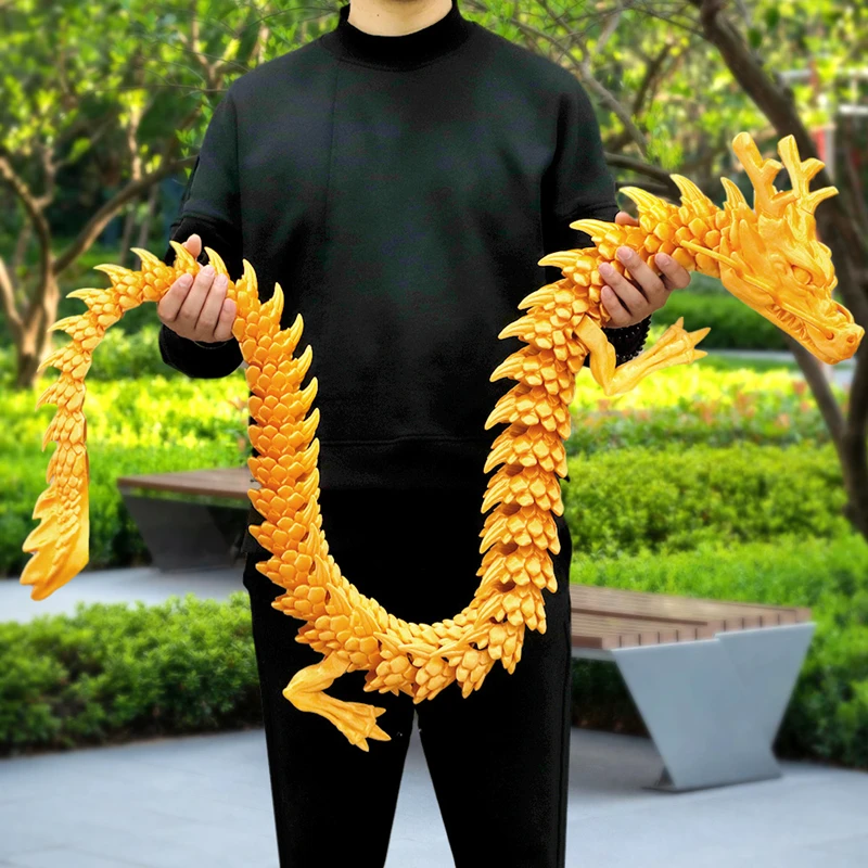 Aquarium Plant In Pot - 3D Printed Conjoined Dragon Ornaments, Movable