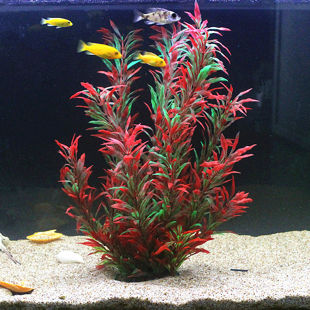 Aquarium Plant In Pot - 50CM Artificial Fish Tank Rare Plants