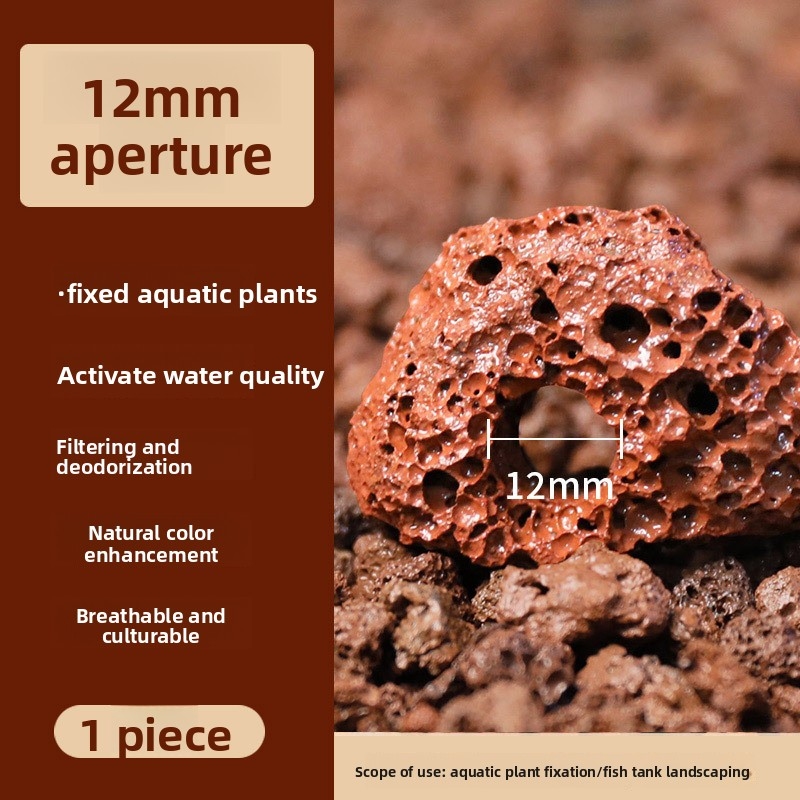 Red Lava Rock Planting Ring –  - Planted Aquarium Carpet Plant review and price