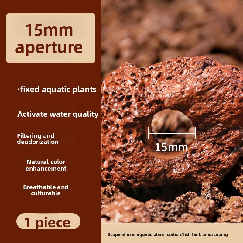 Red Lava Rock Planting Ring –  - Planted Aquarium Carpet Plant review and price