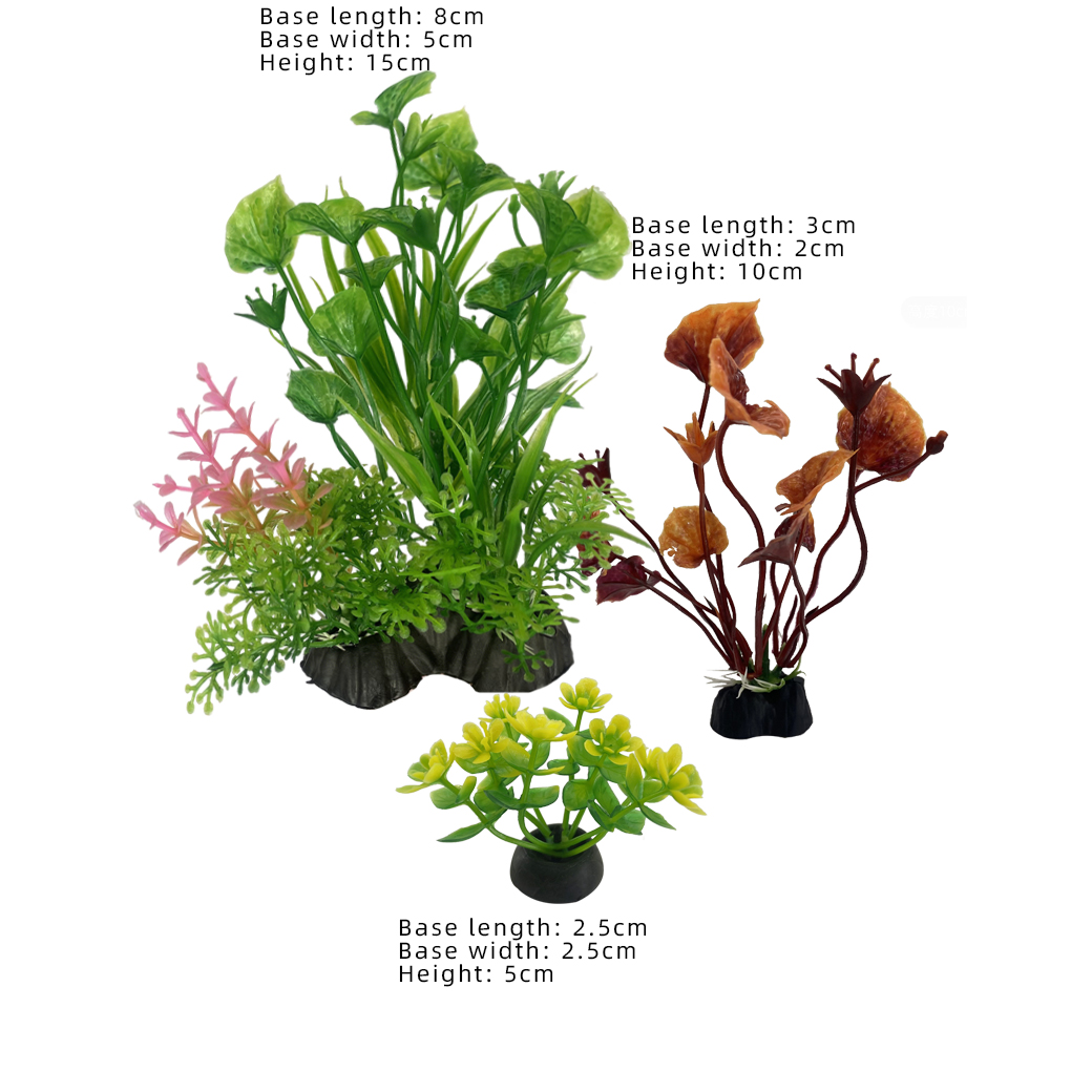 3Pcs Artificial Aquarium Plant - Planted Aquarium Yellow Water review and price