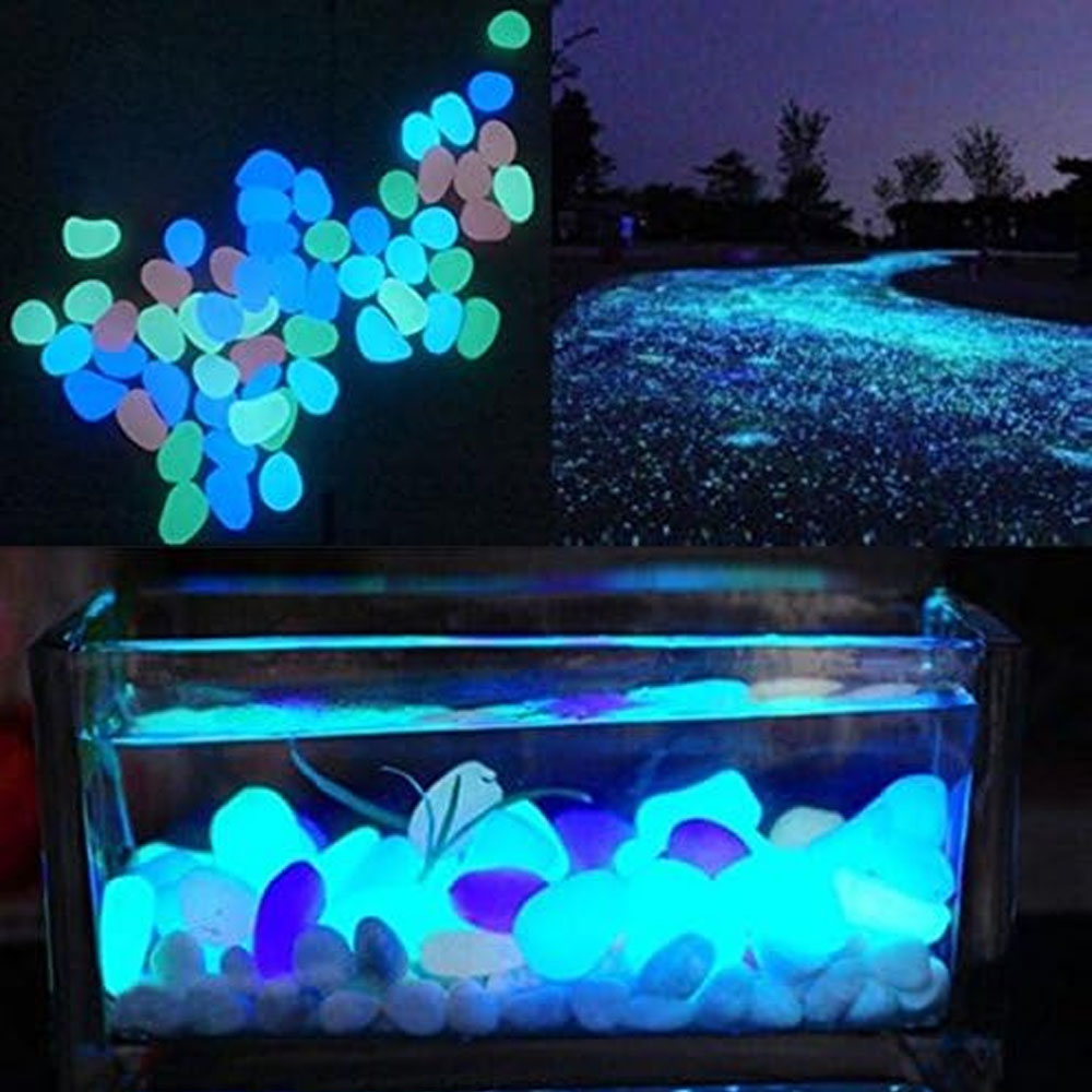 Fish Tank Rocks Glow Blue Pebb - Aquarium Plant In Pot review and price